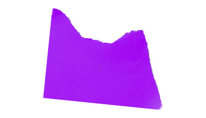 Purple torn paper isolated on transparent background