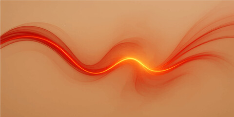 Abstract red background with flowing curved lines and vibrant wave pattern design elements