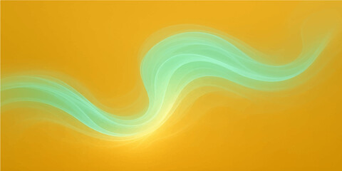Abstract colorful wave background with bright orange yellow and rainbow curves in vector illustration