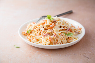 Traditional coleslaw salad