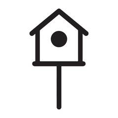  Birdhouse Silhouette Icon for Garden, Wildlife, and Outdoor Decor