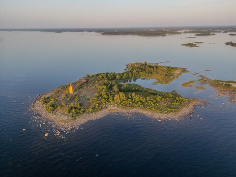 Islands of Raahe town on seaside, Finland