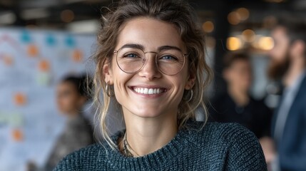 Minimal concept of Trainer writing bullet points on flip chart, employees seated, engaged, bright training room, realistic corporate learning photo, clarity, structure, practical instruction,