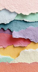 Pastel-toned paper layers