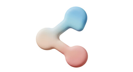 Abstract share icon with pastel colors.