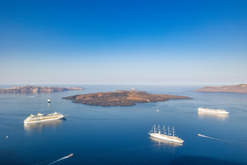 view of the sea from the port