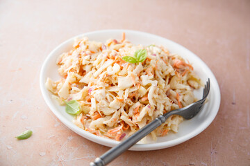 Traditional coleslaw salad