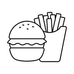  outline cheeseburger with lettuce tomato 