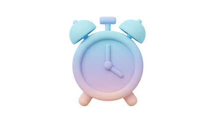 Vibrant pastel alarm clock graphic design.
