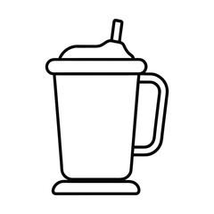  outline frozen drink in blender jar