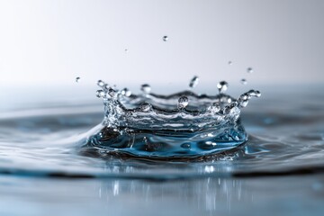 Dynamic water splash captured in motion showcasing fluid textures on clean background for unique and creative graphic design inspiration and multimedia projects