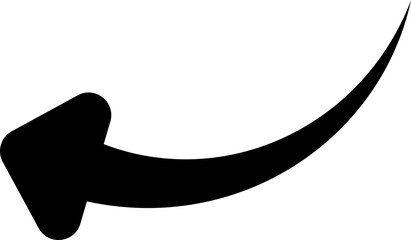 Curved Arrow Vector  Flat Design Icon