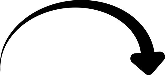 Curved Arrow Vector  Flat Design Icon