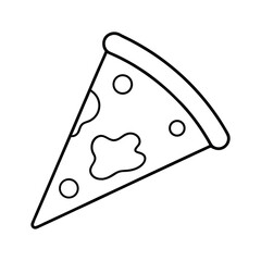 outline lunch clipart of pizza slice 