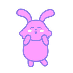 Cute Kpop Bunny Idol Character in Pastel Colors for Fan Art and Merch.