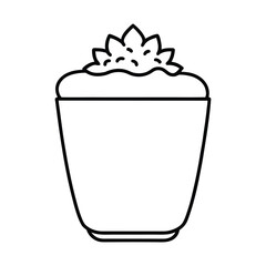  outline yogurt parfait with layers of granola 