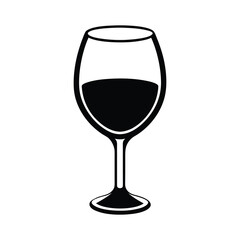 drinks clipart of glass of red wine on a white background