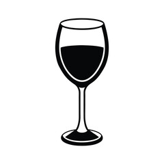 drinks clipart of glass of red wine on a white background