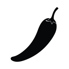 silhouette illustration chili pepper