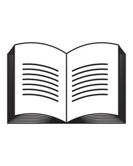 open book vector illustration.Versatile vector illustration with a spectrum of colors and classic typography suitable for diverse design projects