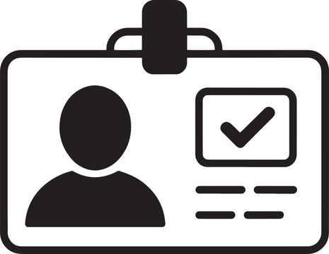 Identification Card Icon A Symbol of Identity and Verification for Personal and Professional Use