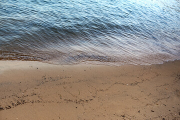 Close up of the seaside in summer
