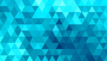 Abstract Geometric Pattern of Teal and Blue Triangles.