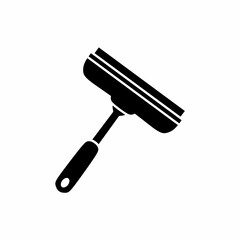 Black Window Squeegee Icon Isolated on White Background Cleaning