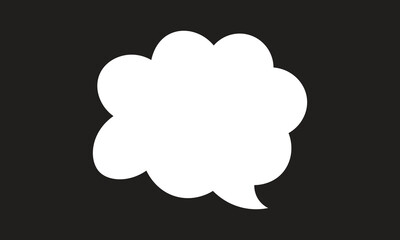 speech bubble icon on black