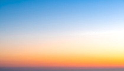 Obraz premium Gradient Sky Blue White Orange and Purple Hues.