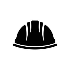 An isolated white hardhat, a safety construction helmet for head protection, is the focus of this simple and clean design