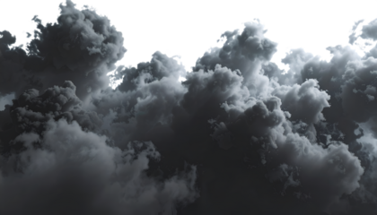 Ominous Skies: Dark and brooding clouds fill the frame, evoking a sense of impending atmospheric conditions and the raw power of nature.