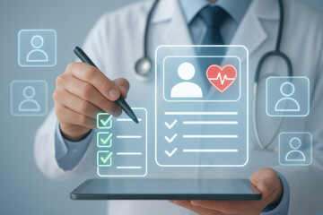 Digital health records medical professional healthcare technology patient information checklist
