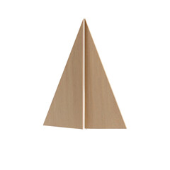 Minimalist paper tree on a black background showcasing simple festive elegance