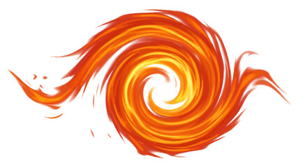 Fiery swirl with orange and yellow hues spiraling inward creating a dynamic and energetic visual