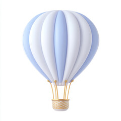 Fototapeta premium Blue and white balloons floating in the air