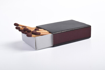 Box of matches isolated on white background