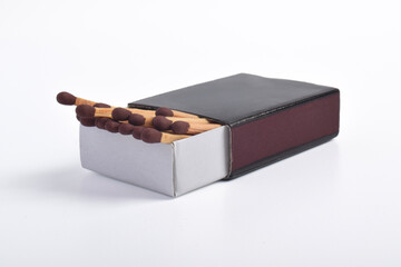 Box of matches isolated on white background