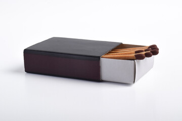 Box of matches isolated on white background