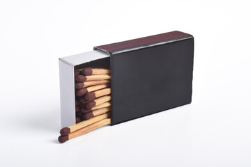 Box of matches isolated on white background