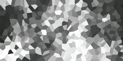 Abstract grey mosaic pattern texture illustration showing geometric polygons and shapes ideal for modern designs and digital backgrounds.