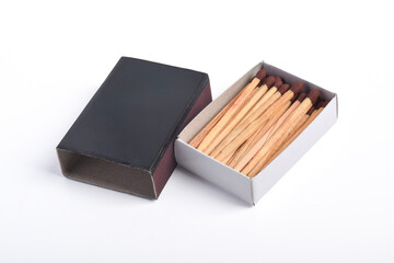 Box of matches isolated on white background