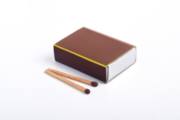 Box of matches isolated on white background