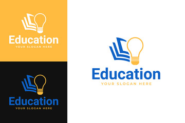 Knowledge education logo design template vector illustration idea