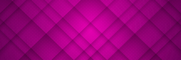Pink banner suitable for social networks with modern geometric shapes. Horizontal background, headers, posters, cards, website. Vector illustration