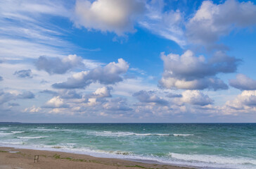 Beach in Shabla town on Black Sea coast in Bulgaria