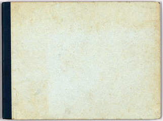 Aged Book Cover with Textured Paper in Neutral Tones and Dark Binding