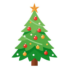 Fototapeta premium christmas tree ,vector illustration white background