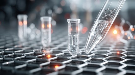 Scientific concept of peptide therapy targeting skin collagen synthesis and care