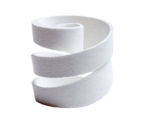 Elegant spiral ribbon in soft white for creative design projects